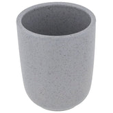 Porta Escova de Dente Cerâmica Osaka Yoi Cinza 8cm para Bancada de Banheiro